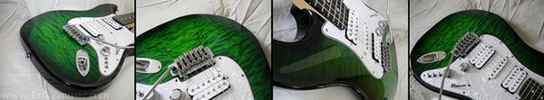Four Green Warmoth Strats
